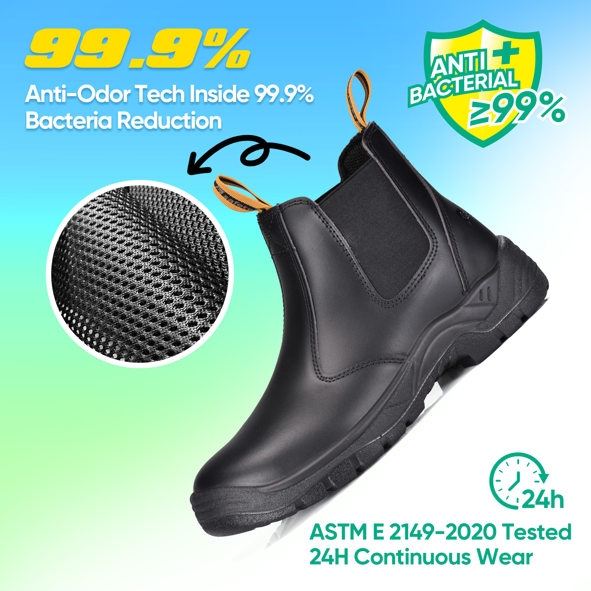 Botas de segurança certificadas pela CSA com triângulo verde | Botas de trabalho com biqueira de aço M-8025