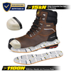 Botas de segurança de inverno em couro marrom com certificação CSA | Botas de trabalho com biqueira composta isolada à prova d'água H-9552