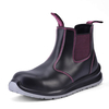 Safetoe Botas de segurança femininas Chelsea Slip-On | Passeio Lunar M-8025FM