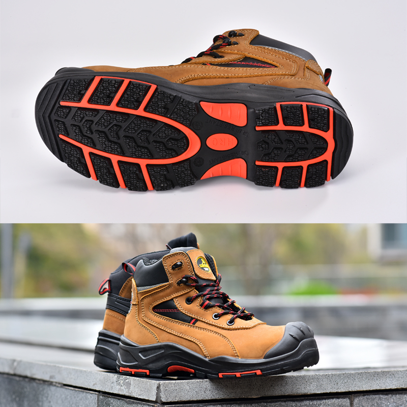 Botas de segurança de biqueira composta resistente a óleo pronta para uso M-8518 sobrecapa