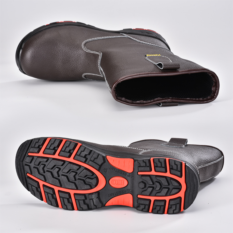 Botas de segurança marrom SAFETOE joelho alto H-9001