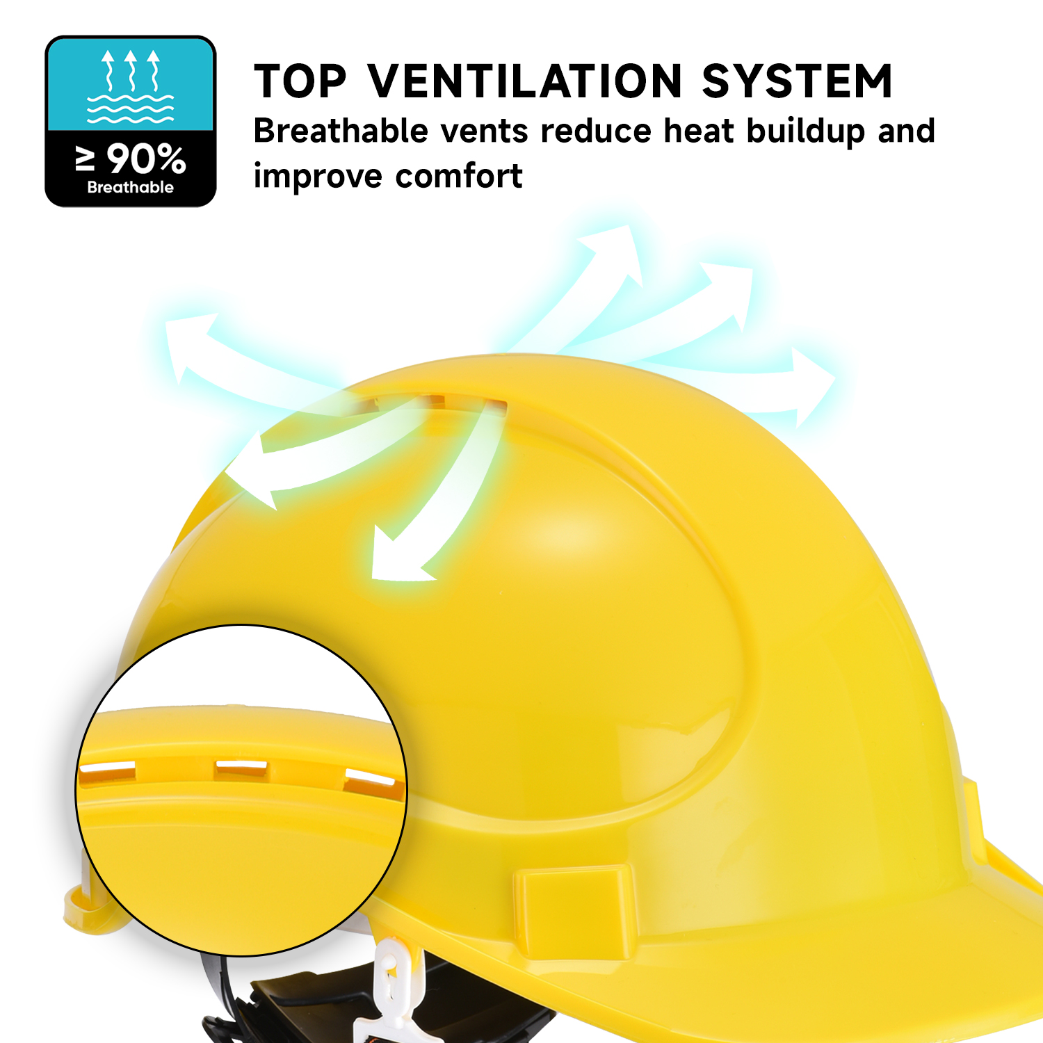 Capacete de segurança de construção ventilado W-018