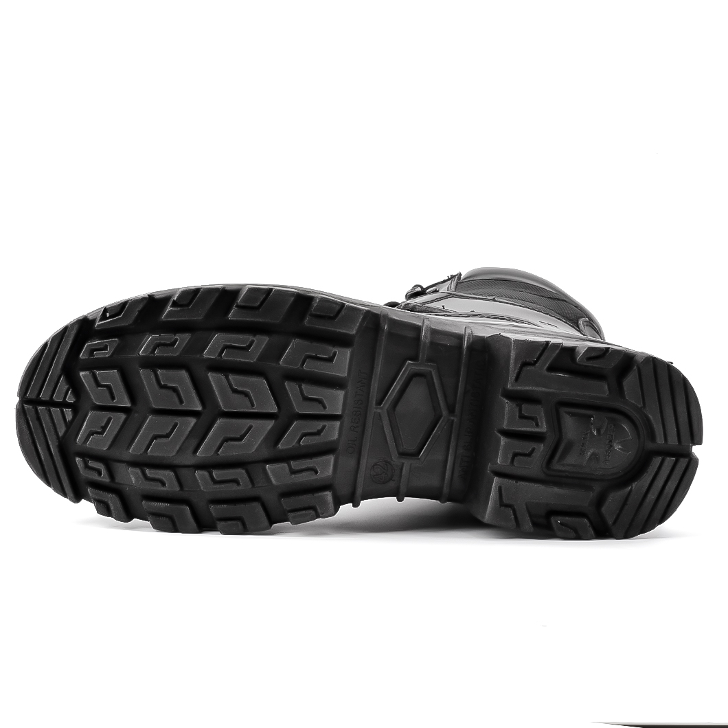 Botas de trabalho táticas de combate do exército Policial Militar Slip on Guard Botas de trabalho de segurança H-9438NS