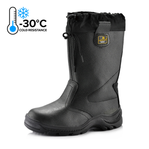 Sapatos masculinos de segurança preto quente para neve H-9426