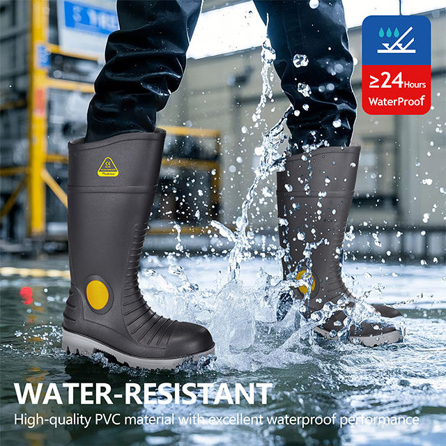 Botas de borracha impermeáveis ​​W-6055 pretas