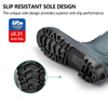 Botas de segurança S5 Wellington – Botas de trabalho impermeáveis ​​com biqueira de aço em PVC W-6038 Verde