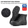 Botas curtas de segurança S5 – Botas de PVC com biqueira de aço W-6050 pretas