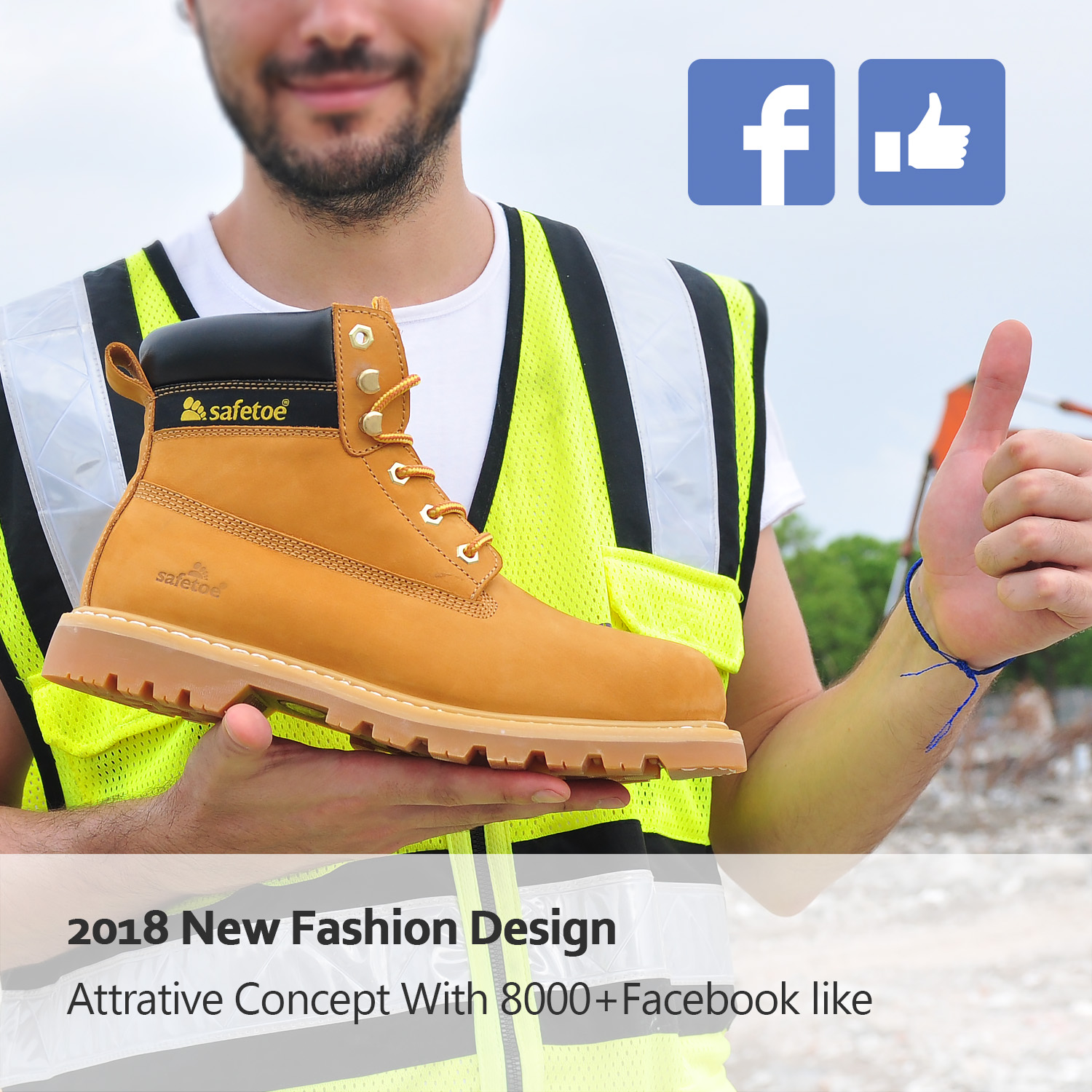 Sapato de segurança biqueira de aço resistente a óleo M-8173 Super