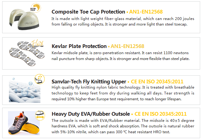 Sapatos femininos de trabalho de seguran&ccedil;a