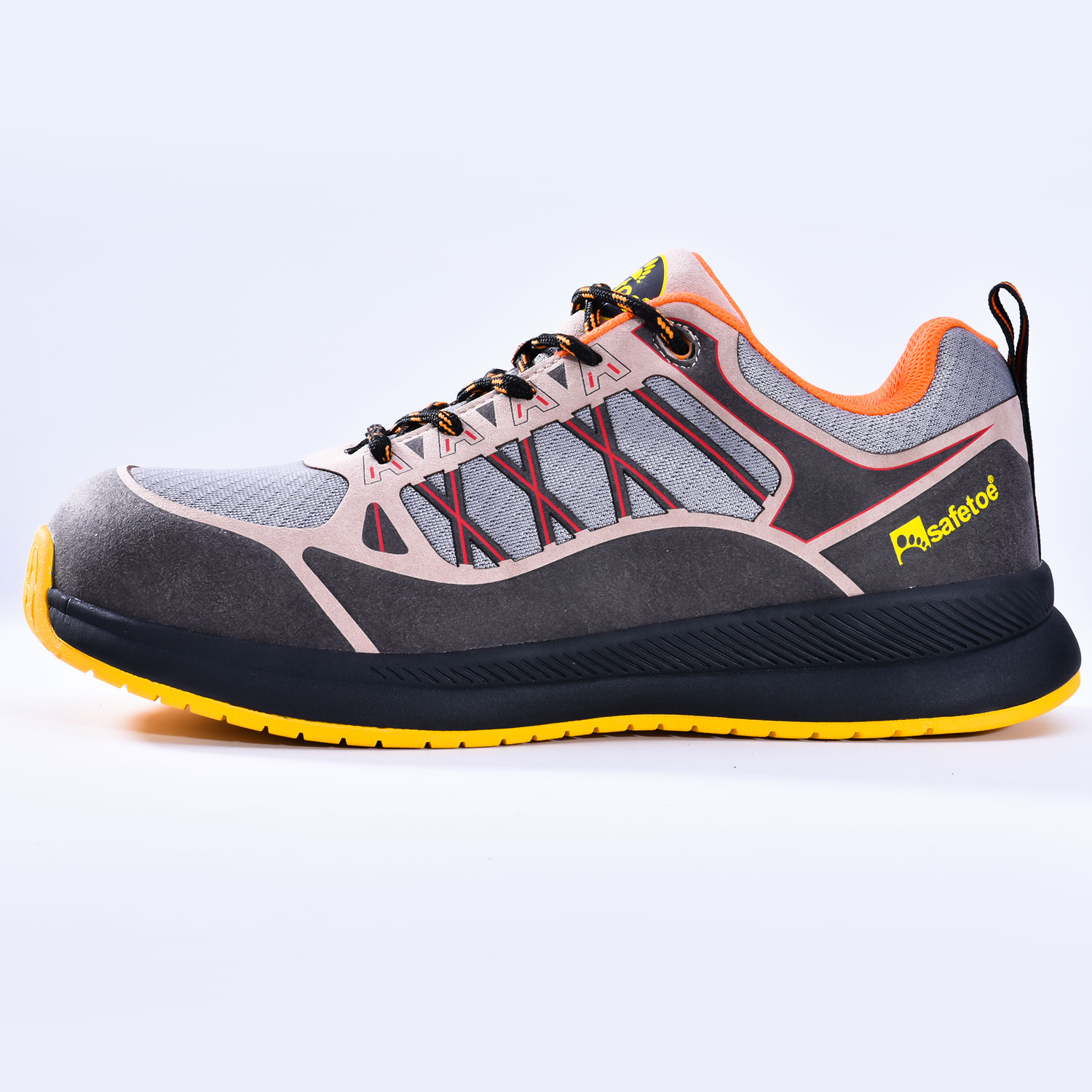 L-7392 Sapatos femininos amarelos de seguran&ccedil;a lado esquerdo