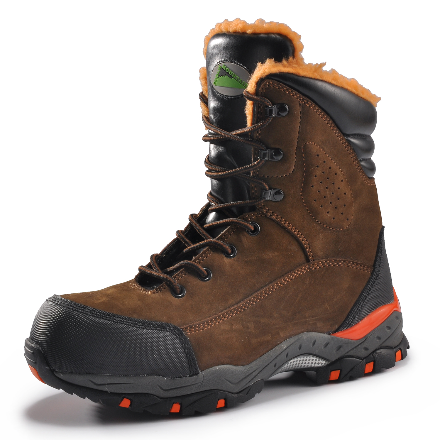 Botas de trabalho de segurança forradas com forro de pele Rigger inverno bico de aço H-9537
