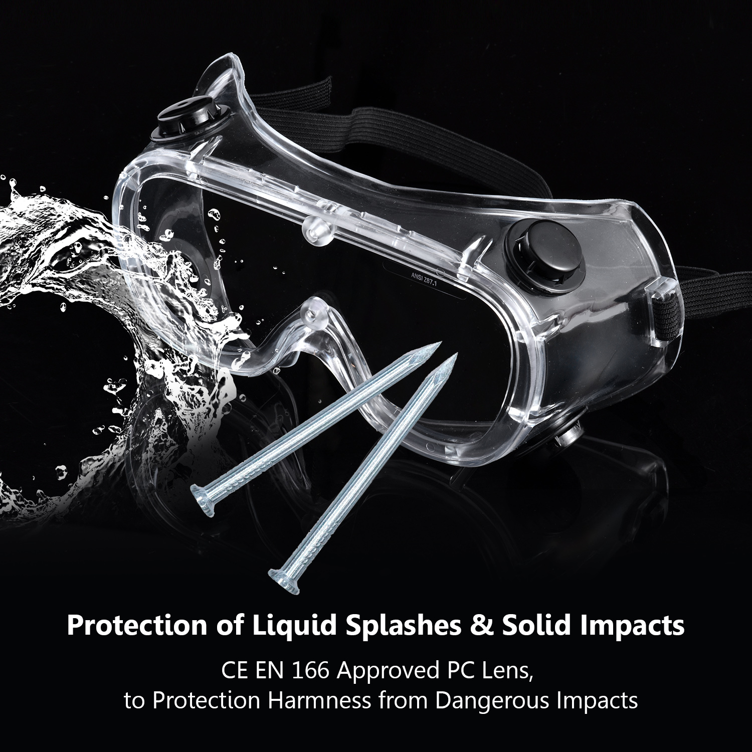 Estoque Pronto Limpar Googles de Segurança SG032