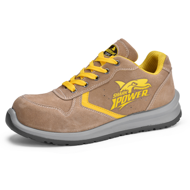 Sapatos de trabalho com biqueira composta L-7328 amarelo