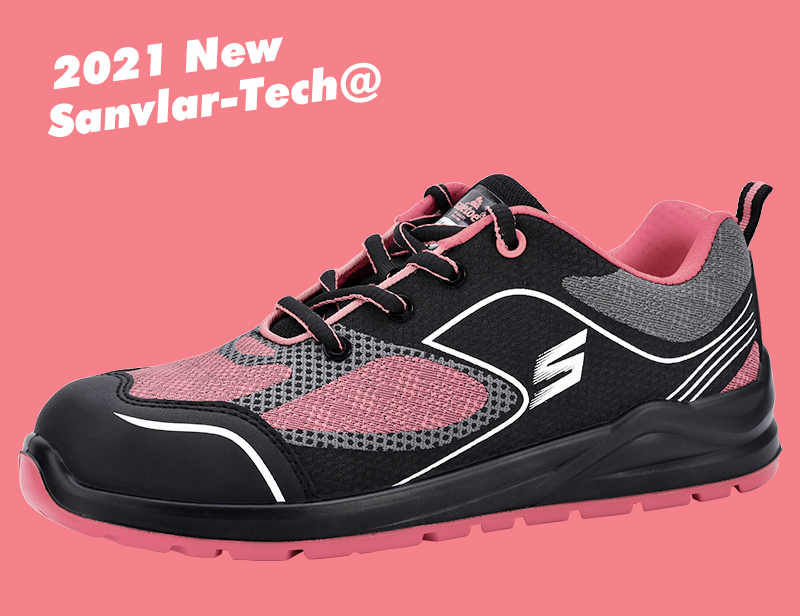 Sapatos de seguran&ccedil;a rosa de praia para mulheres