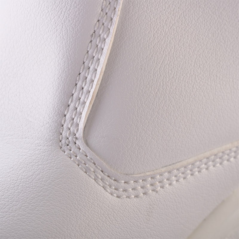 Botas de trabalho de segurança de cozinha com sola branca e antiderrapantes Botas de trabalho