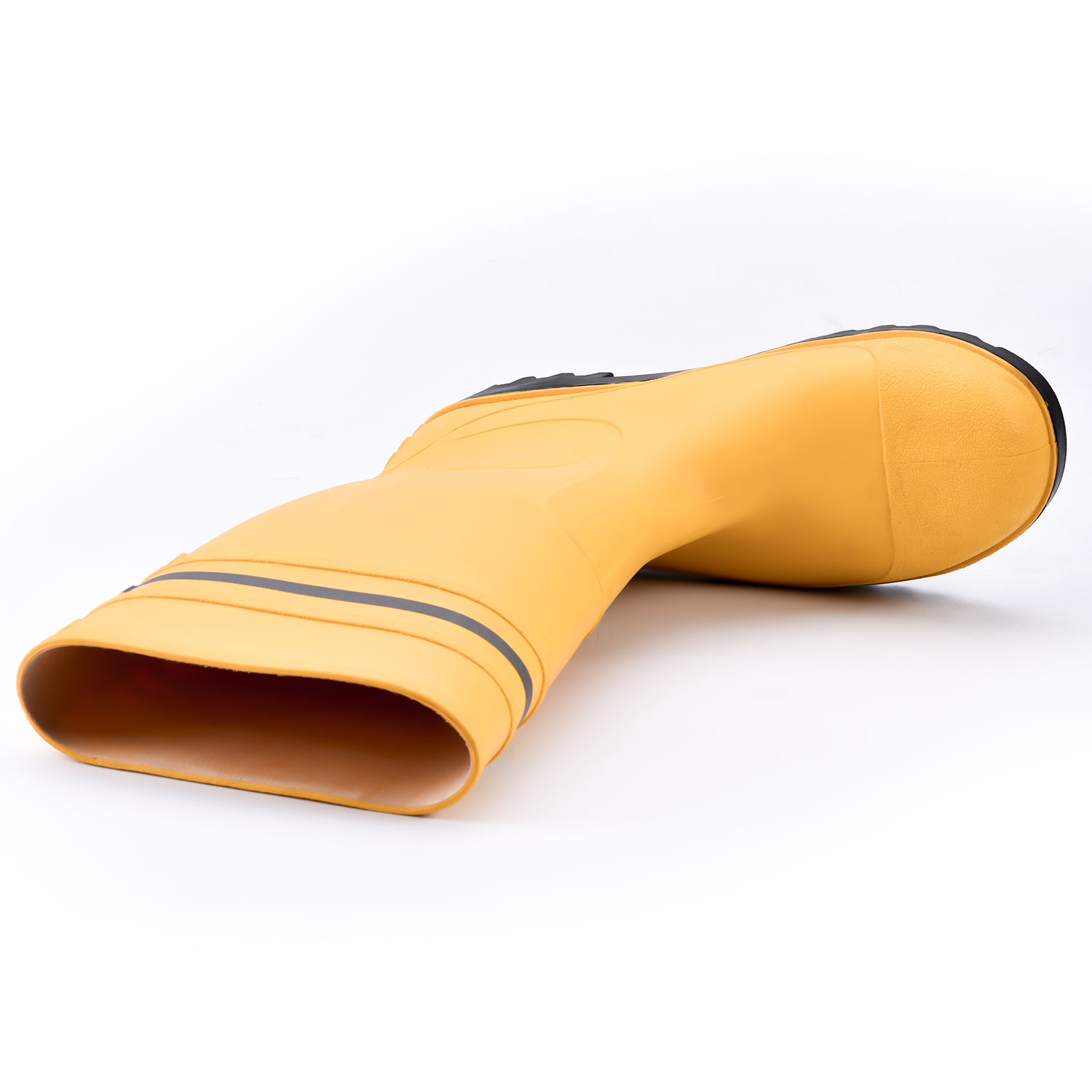 Botas de chuva com biqueira de aço para serviço pesado W-6037 amarelo