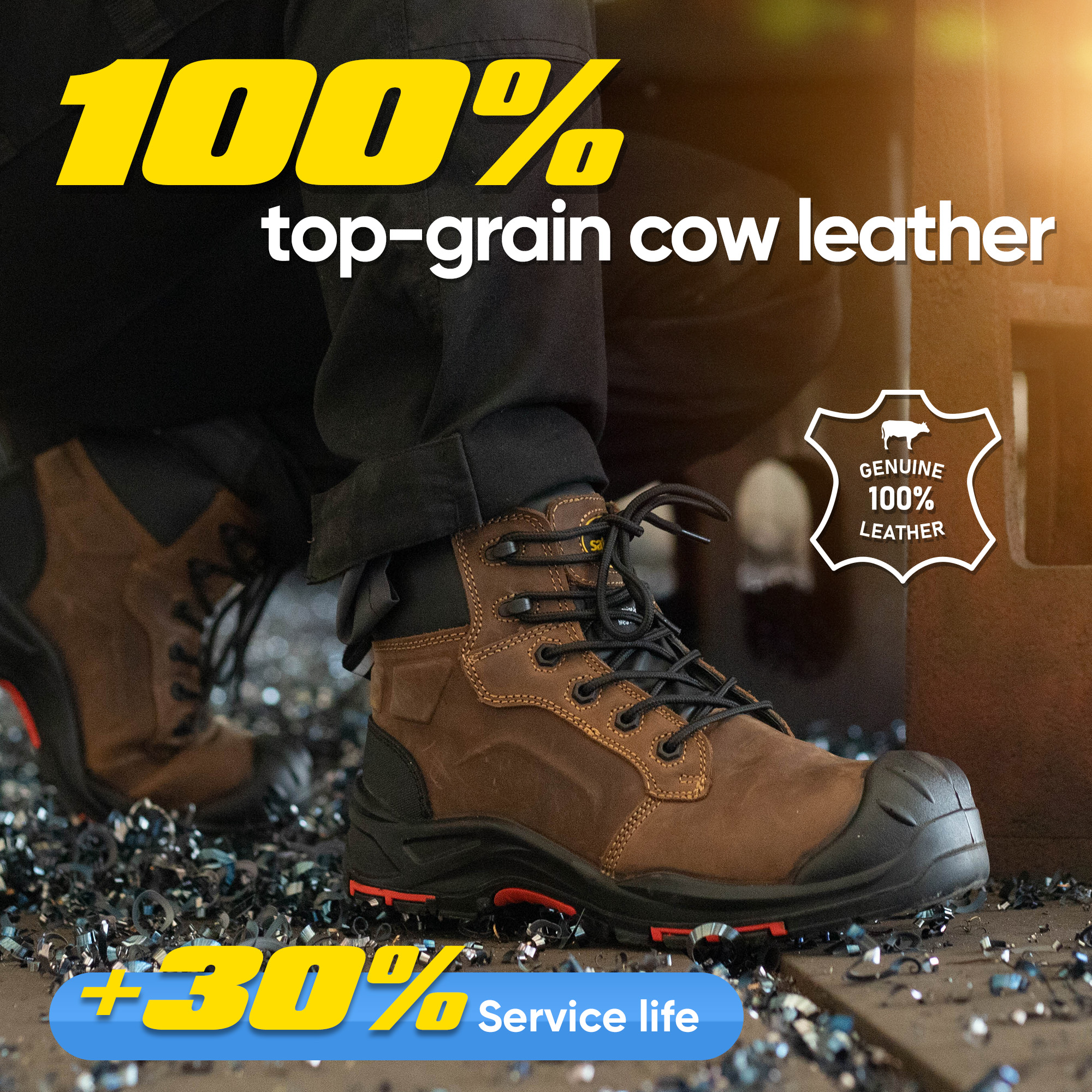 Botas de trabalho de segurança de petróleo e gás sem metal padrão australiano S3 M-8552