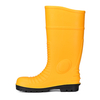 Botas Wellington de segurança com biqueira de aço em PVC - Botas de trabalho industrial à prova d'água para projetos de mineração W-6055YE