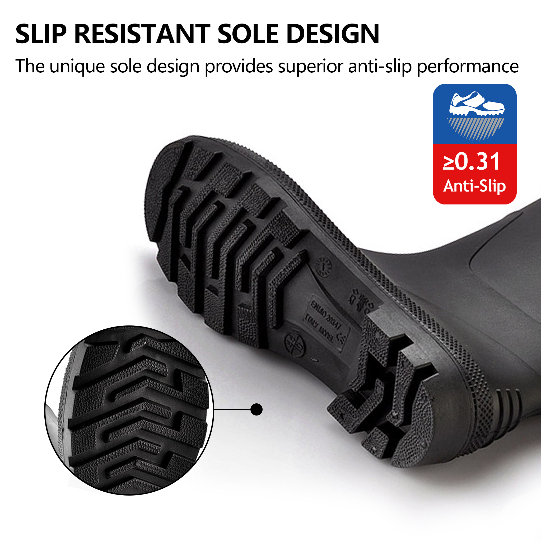 N ISO 20347 Botas Wellington Ocupacionais – Botas de trabalho impermeáveis ​​em PVC W-6036