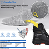 Botas de segurança de inverno com isolamento preto | Botas de trabalho com biqueira composta à prova d'água H-9552BK