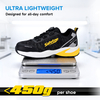 Sapatos de segurança de trabalho de verão com biqueira de alumínio antiderrapante para trabalhadores de logística L-7609 amarelo