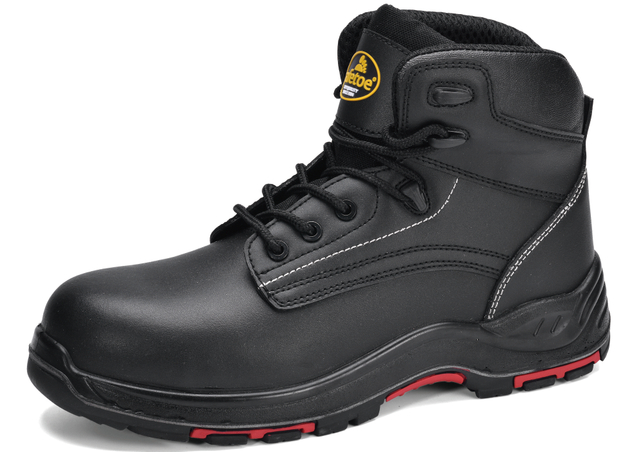 Sapatos de segurança resistentes a óleo para homens com bico composto leve ESD M-8356RB