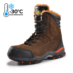 Botas de trabalho de segurança forradas com forro de pele Rigger inverno bico de aço H-9537