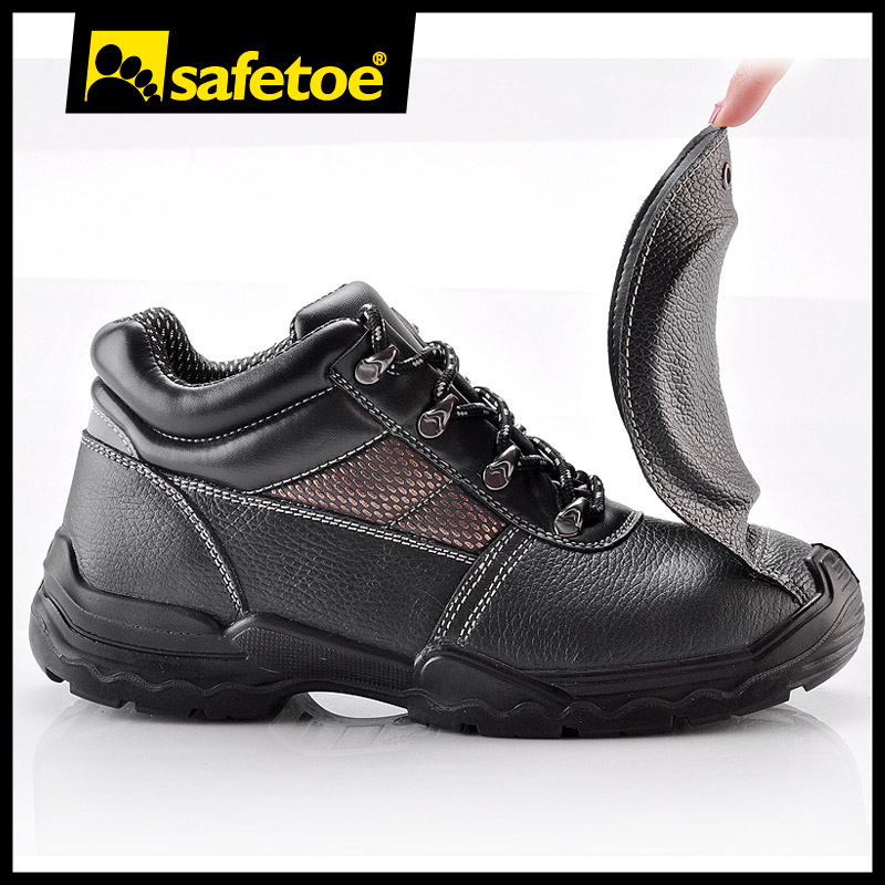 Soldadores estilo couro pesado soldagem metatarso guarda sapatos de segurança botas M-8215