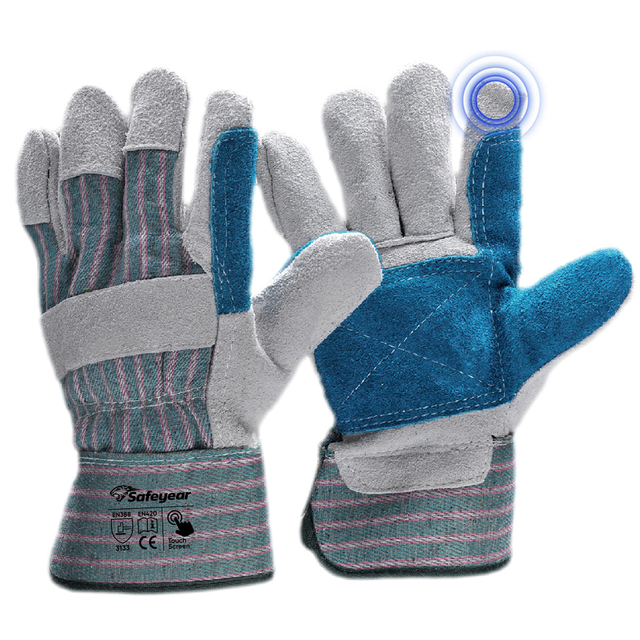 Luvas de couro para trabalho com palma FL-1015
