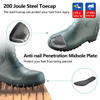 Botas de segurança S5 Wellington – Botas de trabalho impermeáveis ​​com biqueira de aço em PVC W-6038 Verde