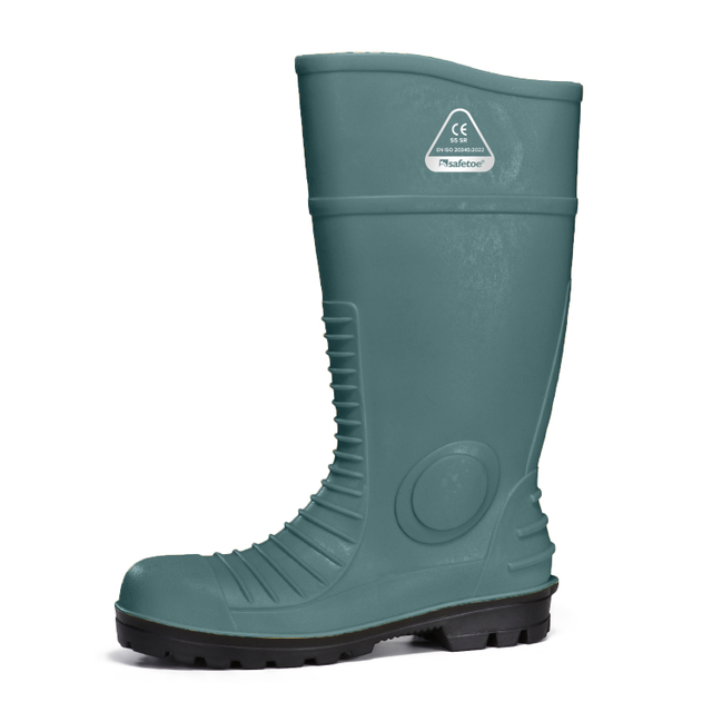 Botas Wellington de segurança com biqueira de aço em PVC W-6055GN