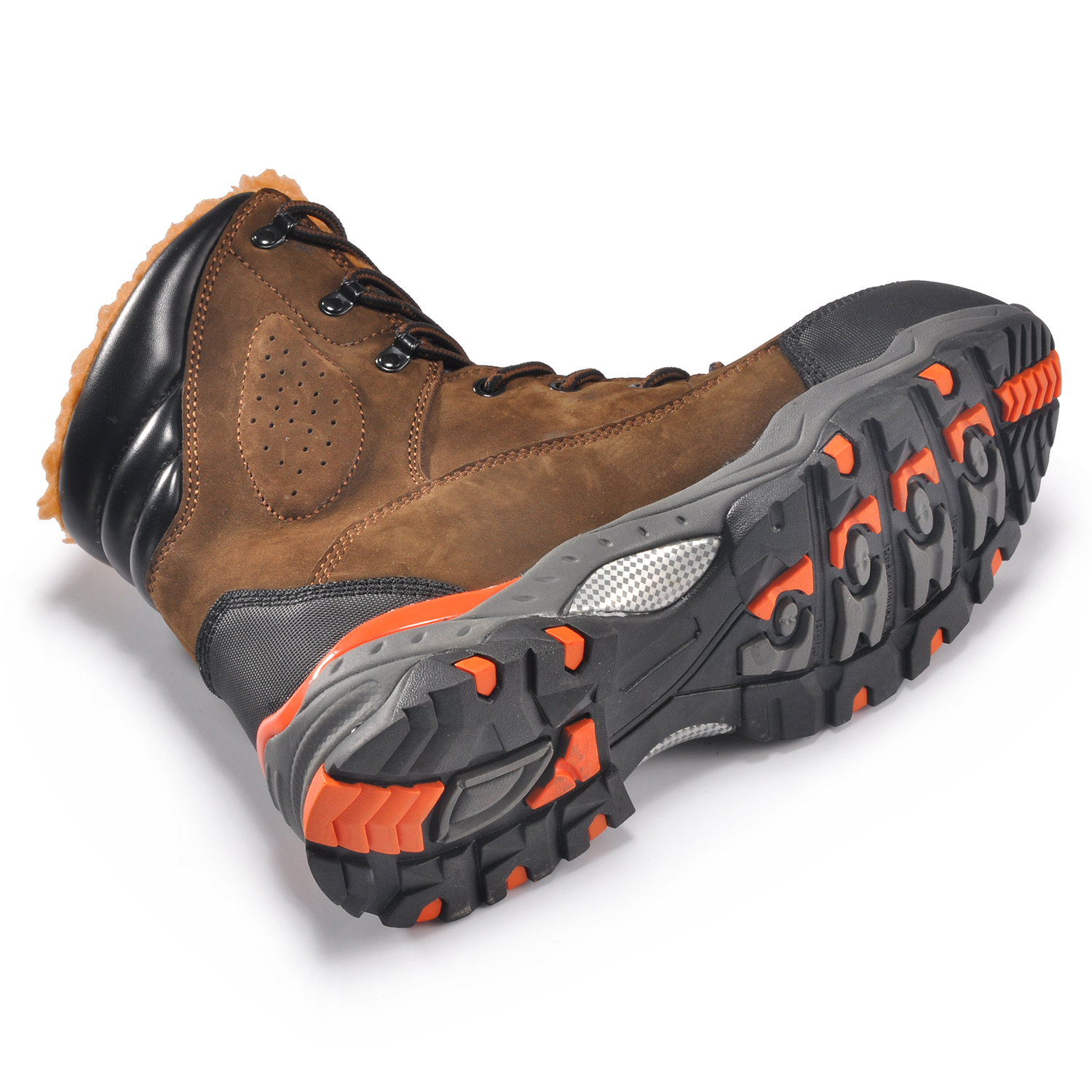 Botas de trabalho de segurança forradas com forro de pele Rigger inverno bico de aço H-9537