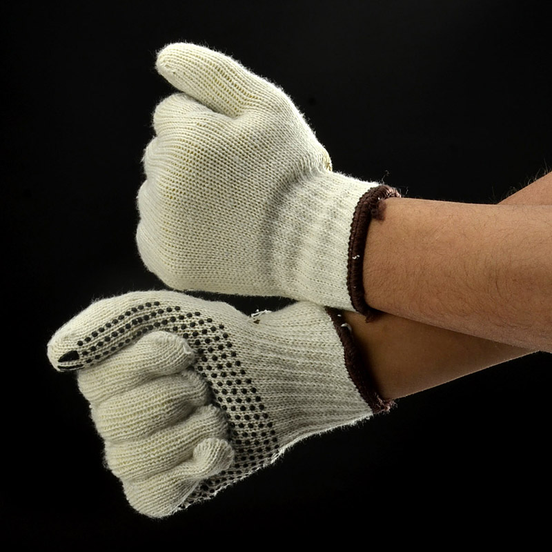 Luvas de trabalho de segurança de pontos de PVC FL-7259