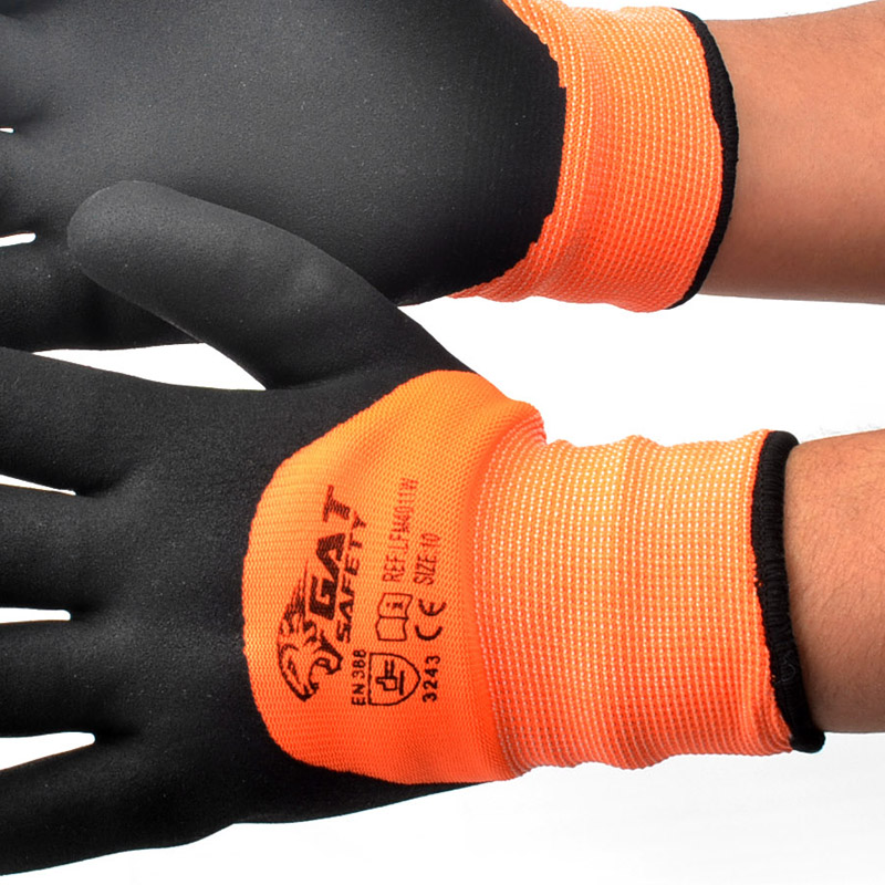 Luvas de Trabalho Industrial Revestidas de Látex FL-LFM4011W 