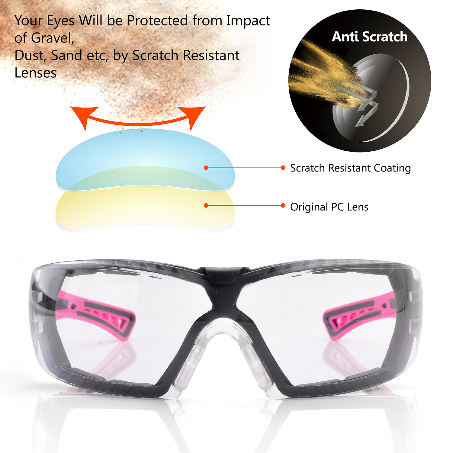 Óculos de segurança antiembaçante Lady Design SG010