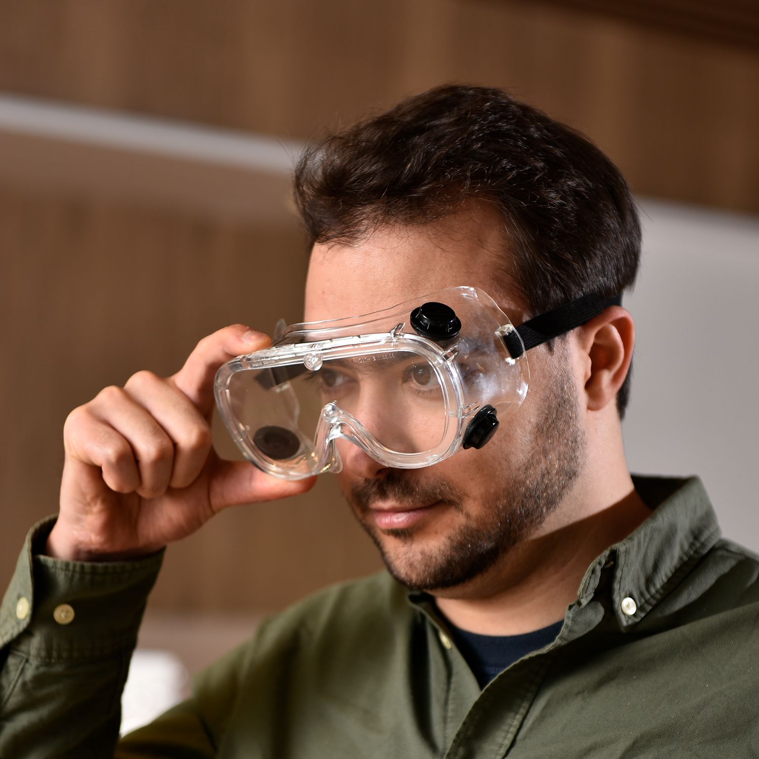 Estoque Pronto Limpar Googles de Segurança SG032