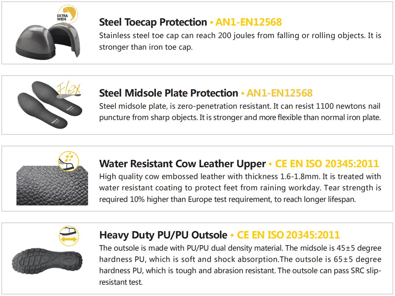cal&ccedil;ado de seguran&ccedil;a para a ind&uacute;stria de log&iacute;stica