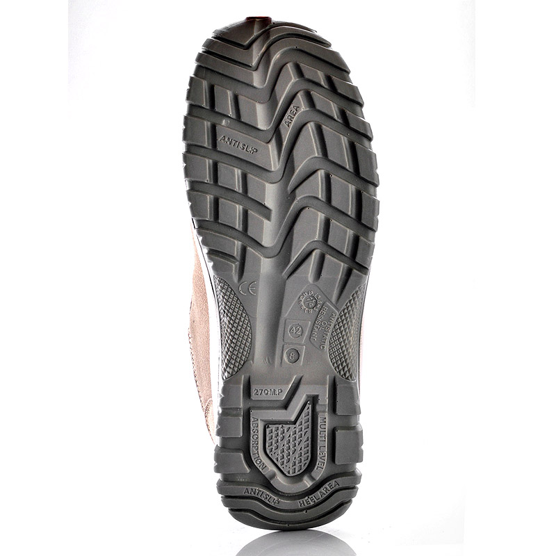 Sapatos de segurança de couro de camurça de verão L-7111 bege