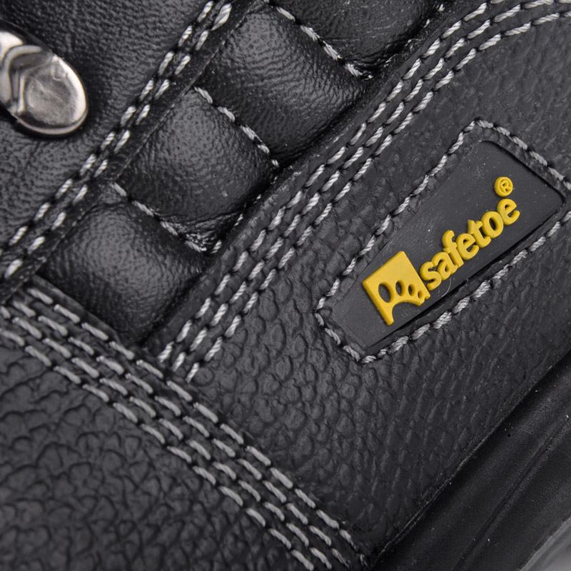 Sapatos de trabalho femininos pretos baratos com cadarço e bonitos biqueira de aço