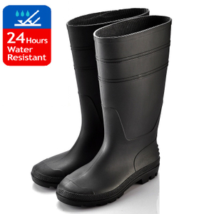 Botas de goma de chuva de PVC W-6036 Preto