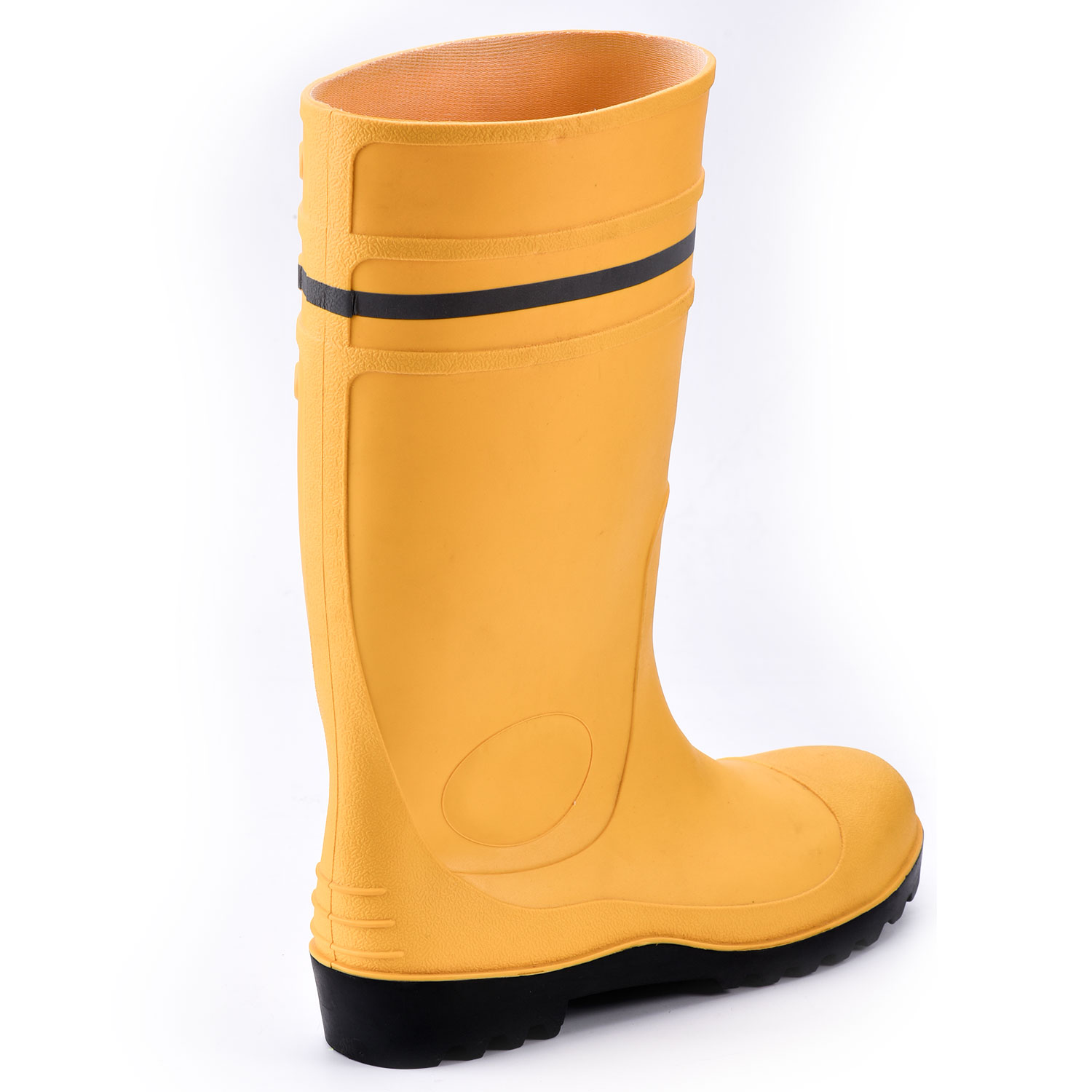 Botas de chuva com biqueira de aço para serviço pesado W-6037 amarelo