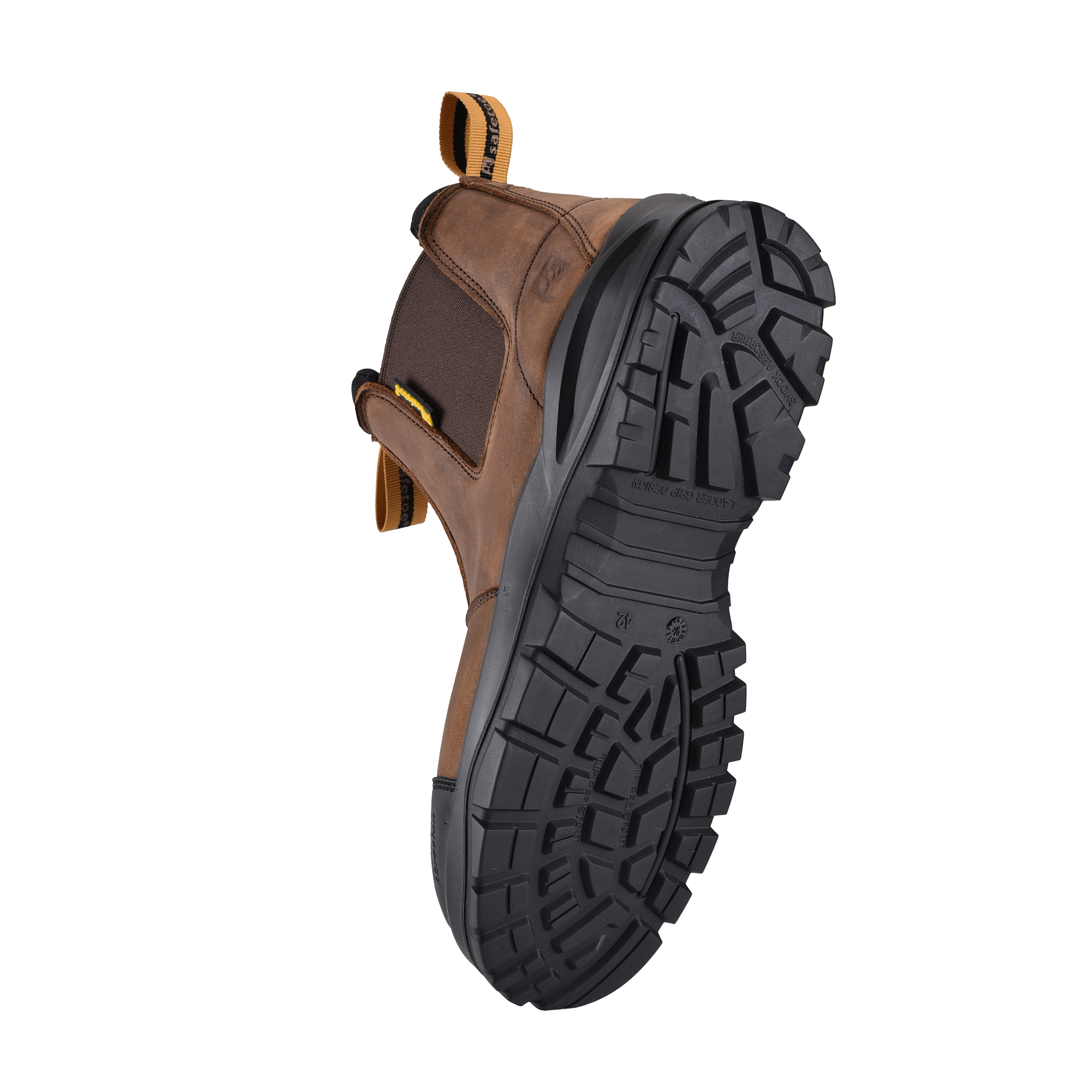 Botas de trabalho de mineração com biqueira de aço com punho de escada aprovadas M-8025NBLG