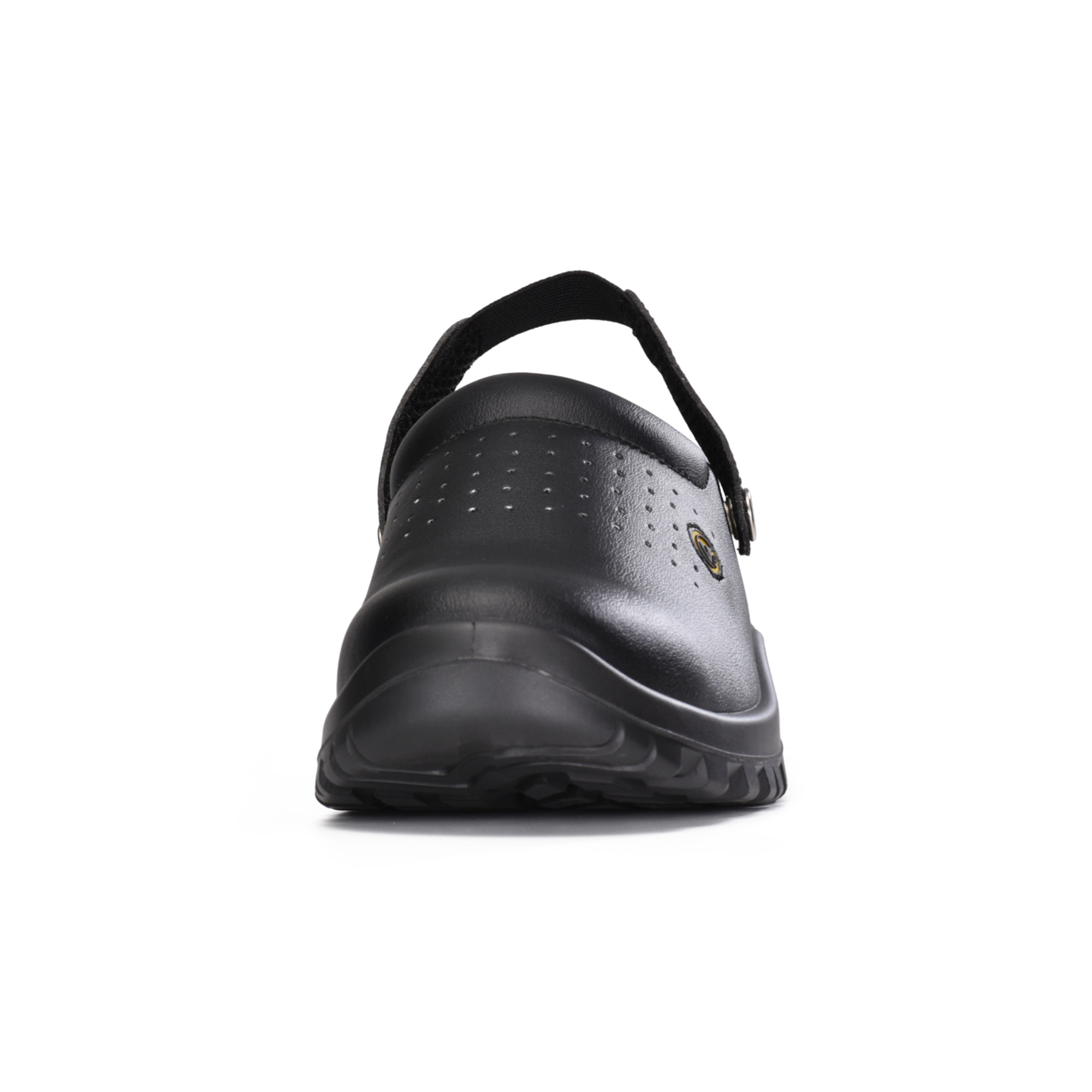 Sapatos de trabalho para cozinha com biqueira de aço para chef da indústria alimentícia CleanShield SB | L-7096BK