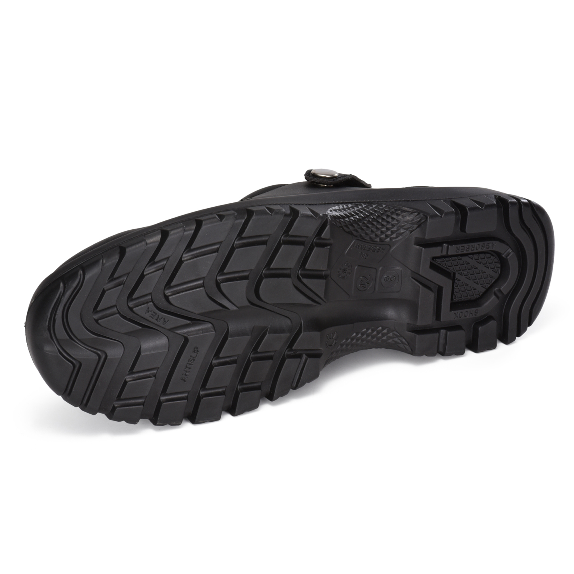 Sapatos de trabalho para cozinha com biqueira de aço para chef da indústria alimentícia CleanShield SB | L-7096BK