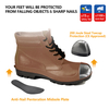 Botas de chuva baixas masculinas W-6050 Brown SteelGuarder