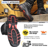 Botas de segurança de inverno com isolamento preto | Botas de trabalho com biqueira composta à prova d'água H-9552BK