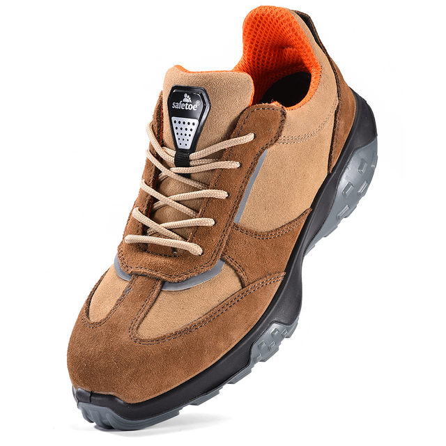Sapatos femininos femininos de construção sem cadarço no trabalho sapatos de segurança para mulheres