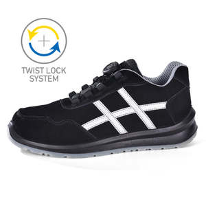 Sapatos de segurança esportivos sem metal S1P com sistema Twist Lock L-7329