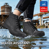Botas curtas de segurança S5 – Botas de PVC com biqueira de aço W-6050 pretas