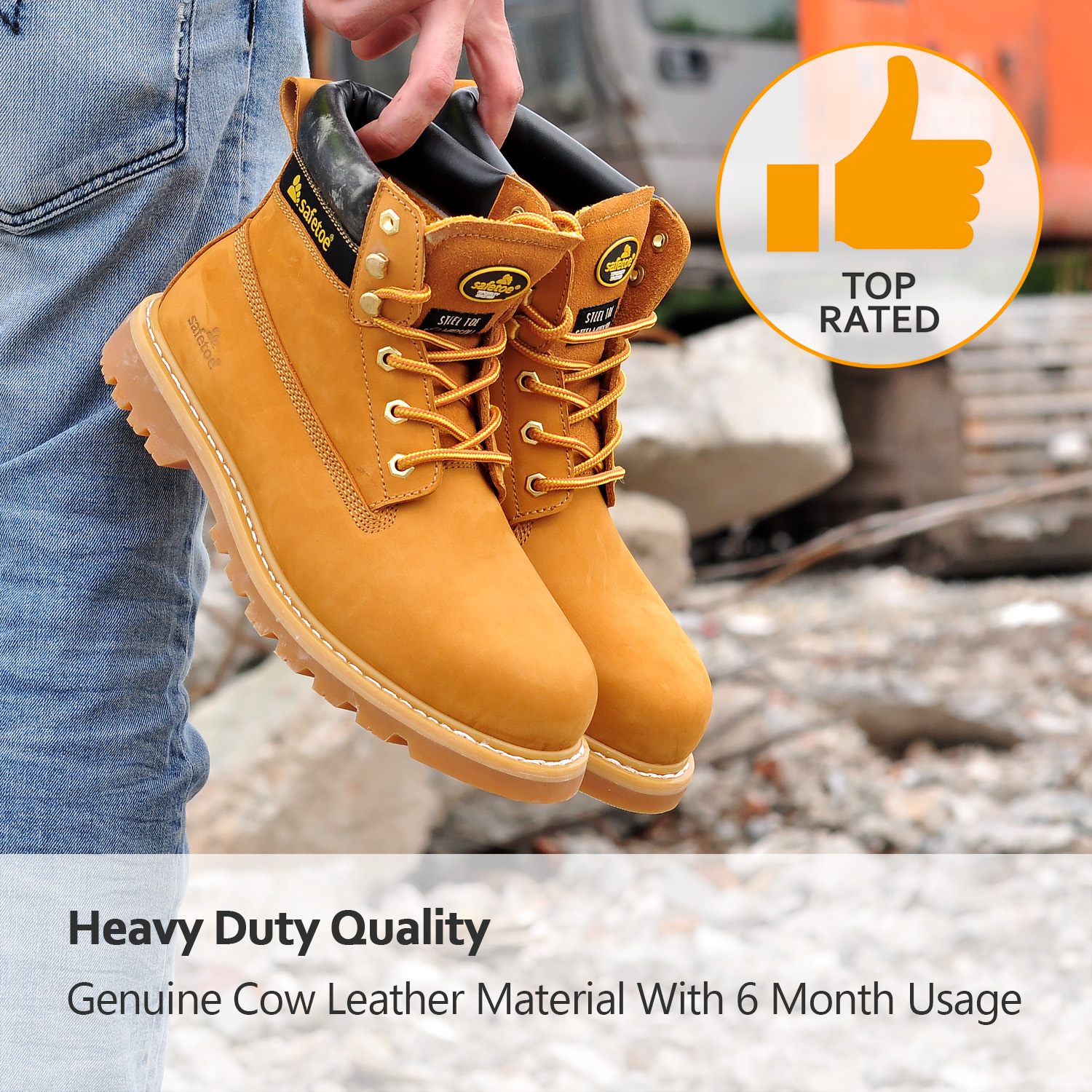 Sapato de segurança biqueira de aço resistente a óleo M-8173 Super